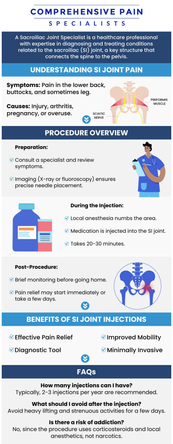 Common questions asked by patients: How do you treat SI joint dysfunction? What is the difference between sacroiliitis and SI joint dysfunction? What are the symptoms of an unstable SI joint? Is sacroiliac joint dysfunction permanent? For more information, contact us or book an appointment online. We are located at 1177 PA-315, Dolphin Plaza, Wilkes-Barre, PA 18702. We serve patients from Wilkes-Barre PA, Glen Lyon PA, Dallas PA, Pittston PA, Mountain Top PA, Plymouth PA, and surrounding areas. Common questions asked by patients: How do you treat SI joint dysfunction? What is the difference between sacroiliitis and SI joint dysfunction? What are the symptoms of an unstable SI joint? Is sacroiliac joint dysfunction permanent? For more information, contact us or book an appointment online. We are located at 1177 PA-315, Dolphin Plaza, Wilkes-Barre, PA 18702. We serve patients from Wilkes-Barre PA, Glen Lyon PA, Dallas PA, Pittston PA, Mountain Top PA, Plymouth PA, and surrounding areas.