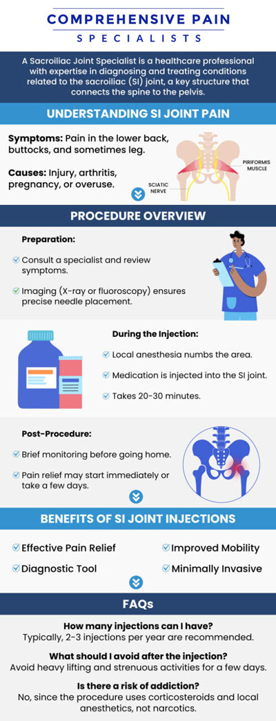 Common questions asked by patients: What is sacroiliac joint fusion? Can you walk with a fused SI joint? Is sacroiliac joint fusion successful? What are the disadvantages of SI joint fusion? Who is a good candidate for SI joint fusion? For more information, contact us or book an appointment online. We are located at 1177 PA-315, Dolphin Plaza, Wilkes-Barre, PA 18702. We serve patients from Wilkes-Barre PA, Glen Lyon PA, Dallas PA, Pittston PA, Mountain Top PA, Plymouth PA, and surrounding areas.
