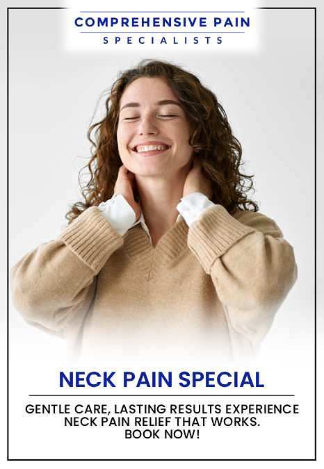 Neck Pain Special: Gentle care, lasting results — experience neck pain relief that works. Book now! at Comprehensive Pain Specialists in Wilkes-Barre, PA Neck Pain Special: Gentle care, lasting results — experience neck pain relief that works. Book now! at Comprehensive Pain Specialists in Wilkes-Barre, PA